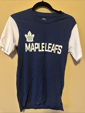 NHL Toronto Maple Leafs Navy and White Short Sleeve Tshirt